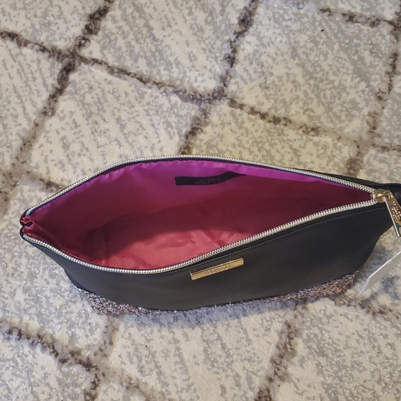 Trina Turk Cosmetic Purse Black Multi Glitter Bag - Picture 7 of 9